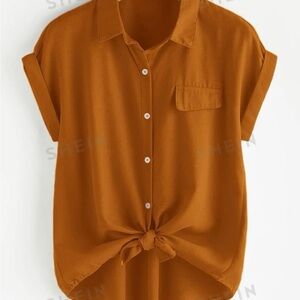 Women’s Short Sleeve Ginger High-Low Blouse | Size 2XL